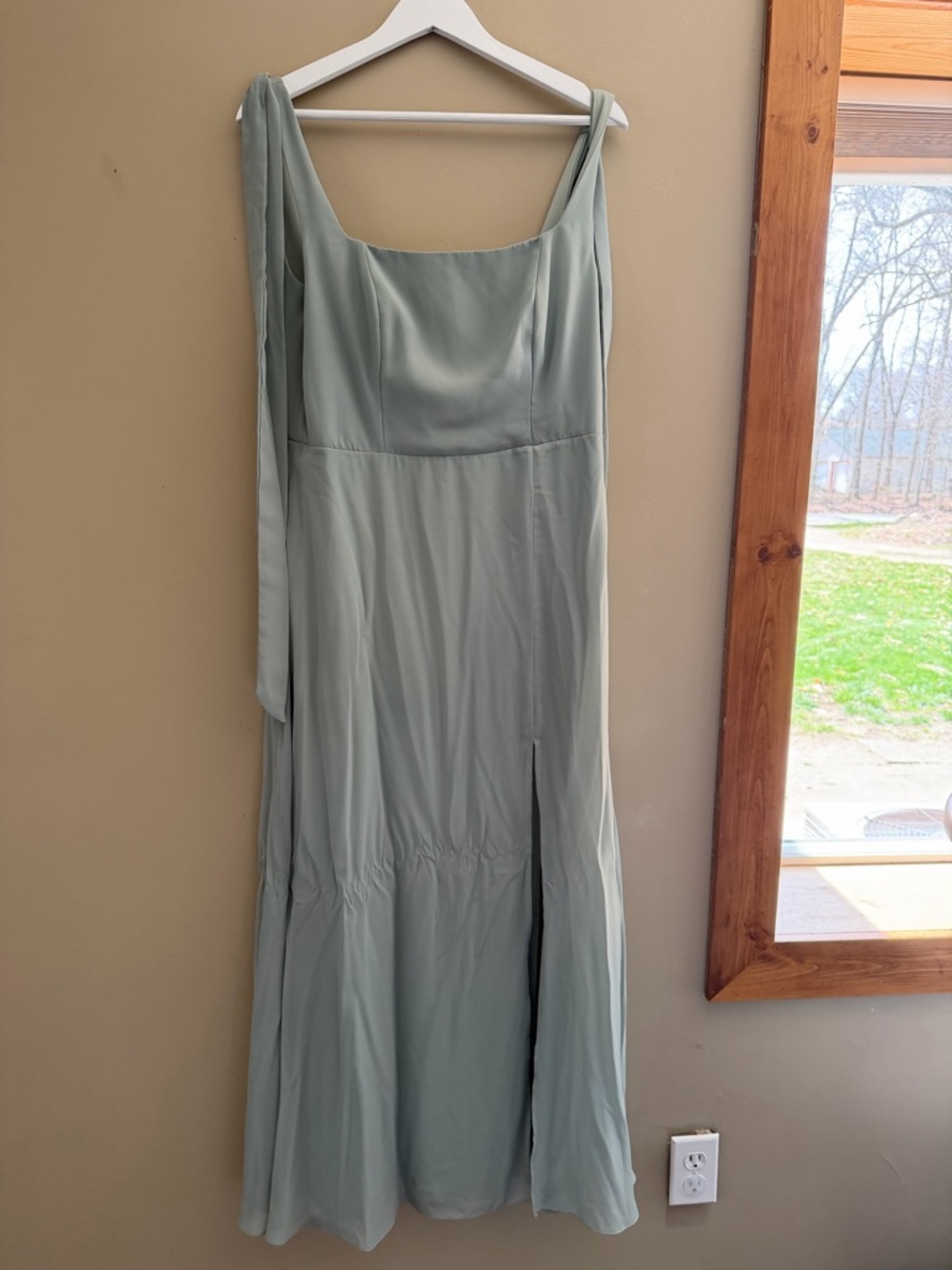 Birdy Grey Sage Green Satin Dress